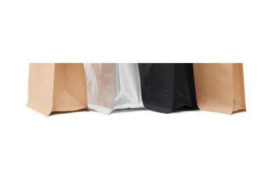 An image of several block bottom bags