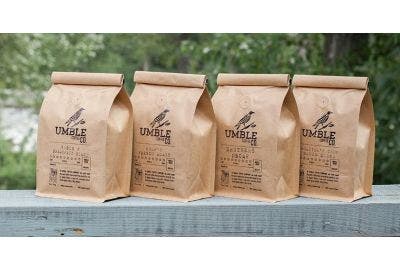 An image of several kraft paper bags